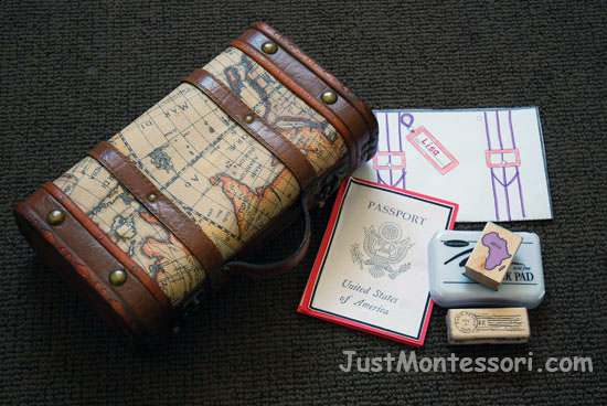 Make Passports (stamp for each month's destination)