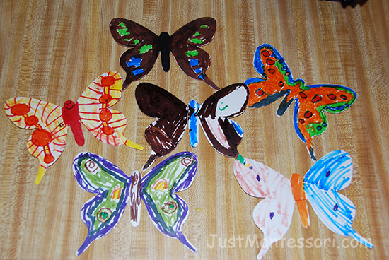 Butterfly coloring art