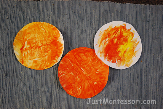 Sun Finger Painting