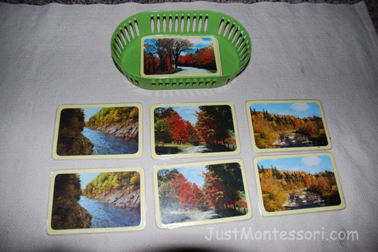 Fall Scene Matching (made from postcards)