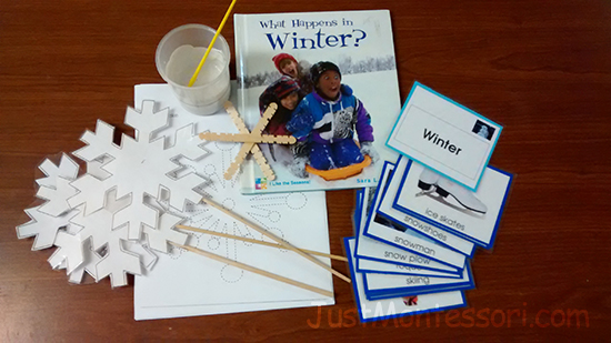 Winter Lesson with Snowflake Art and Circle Time Poem