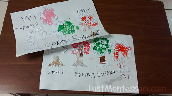 Seasonal Trees Art Idea