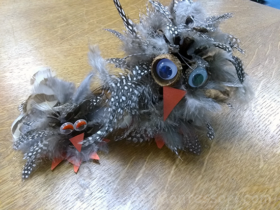 Owl Art (pinecone)